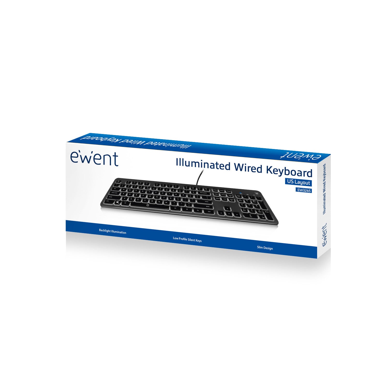 Teclado usb multimedia ewent ew3269 con retroiluminacion