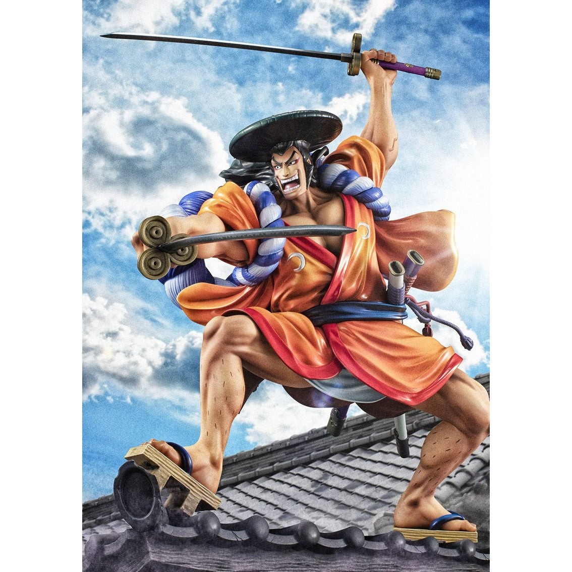 Figura megahouse one piece portrait of pirates kozuki oden 27cm