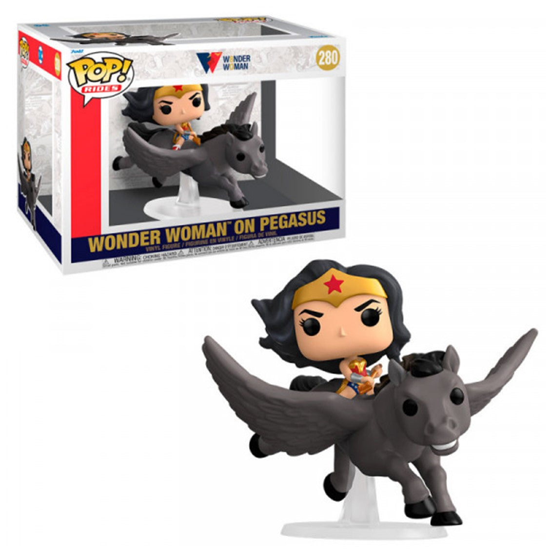 Funko pop ride deluxe dc wonder woman 80th desafio de los dioses wonder woman con pegaso 54989