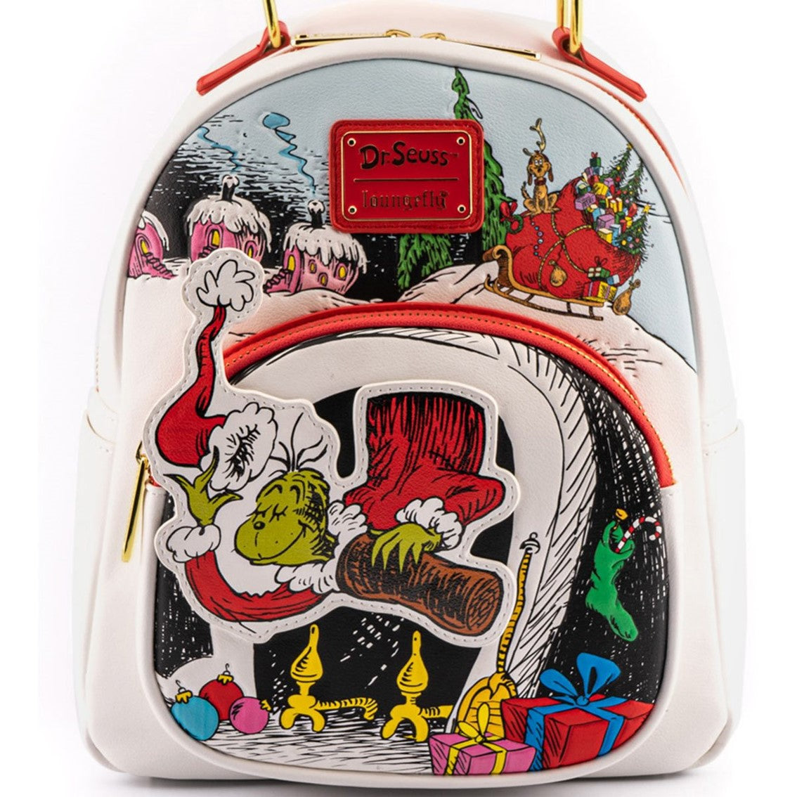Mochila loungefly grinch chimenea ladron navidad