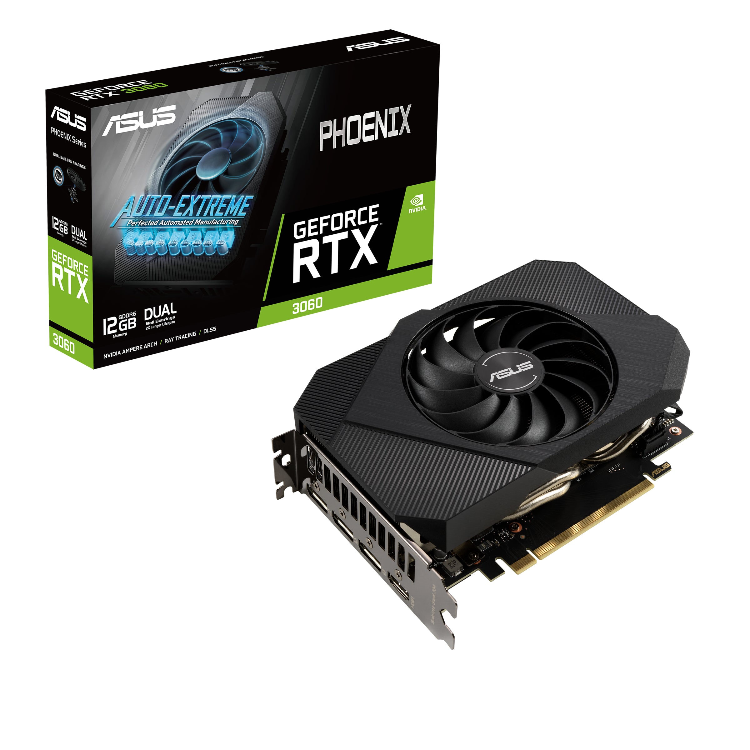 Asus nvidia ph - rtx3060 - 12g v2 12gb gddr6 hdmi display port