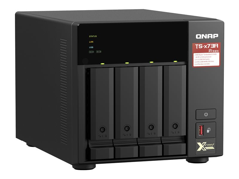 Servidor nas qnap ts - 473a - 8g 8gb 2.5g 4 compartimientos