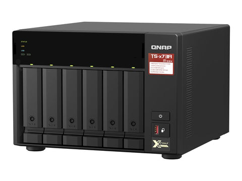 Servidor nas qnap ts - 673a - 8g 8gb 2.5g 6 compartimentos