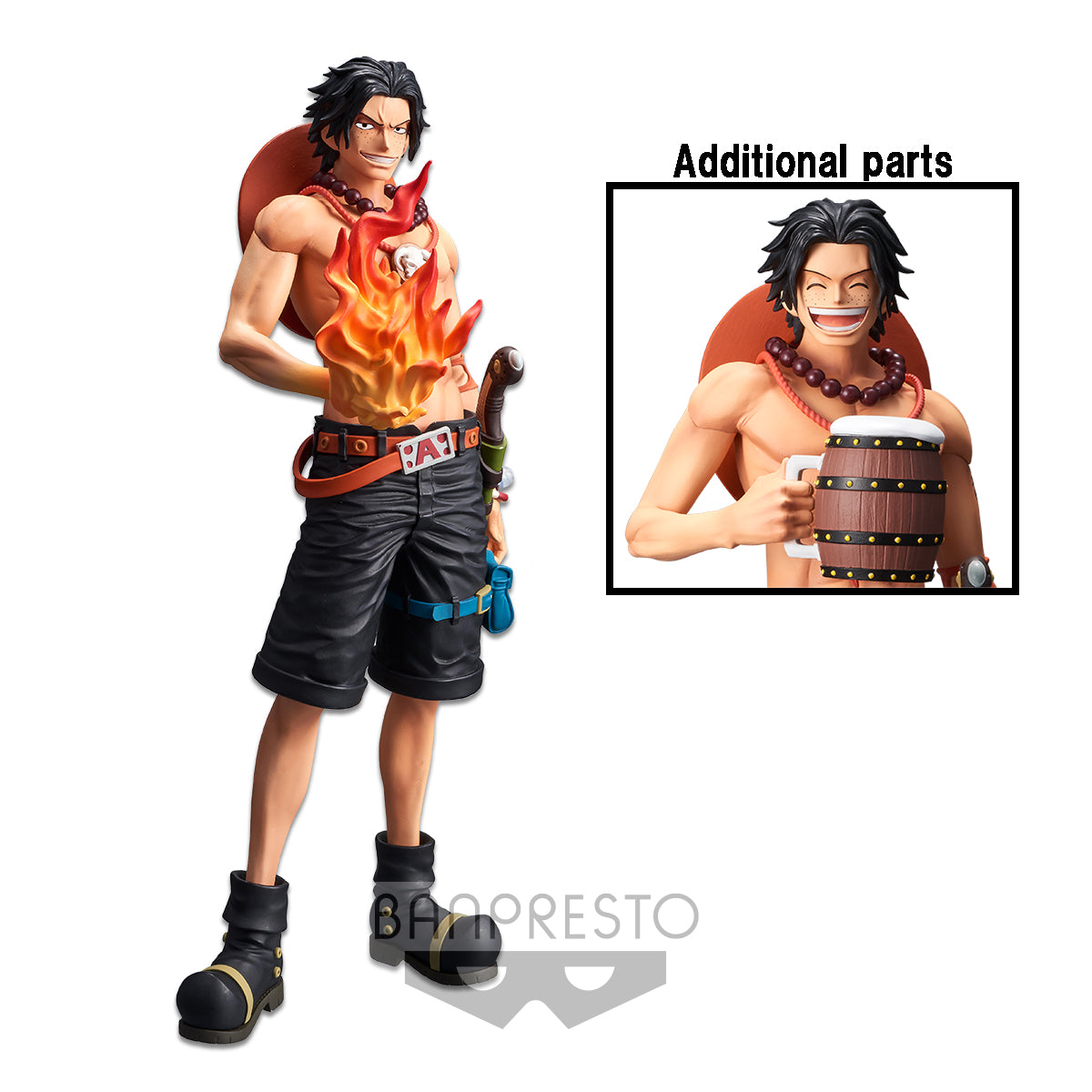 Figura banpresto one piece portgas d.ace grandista