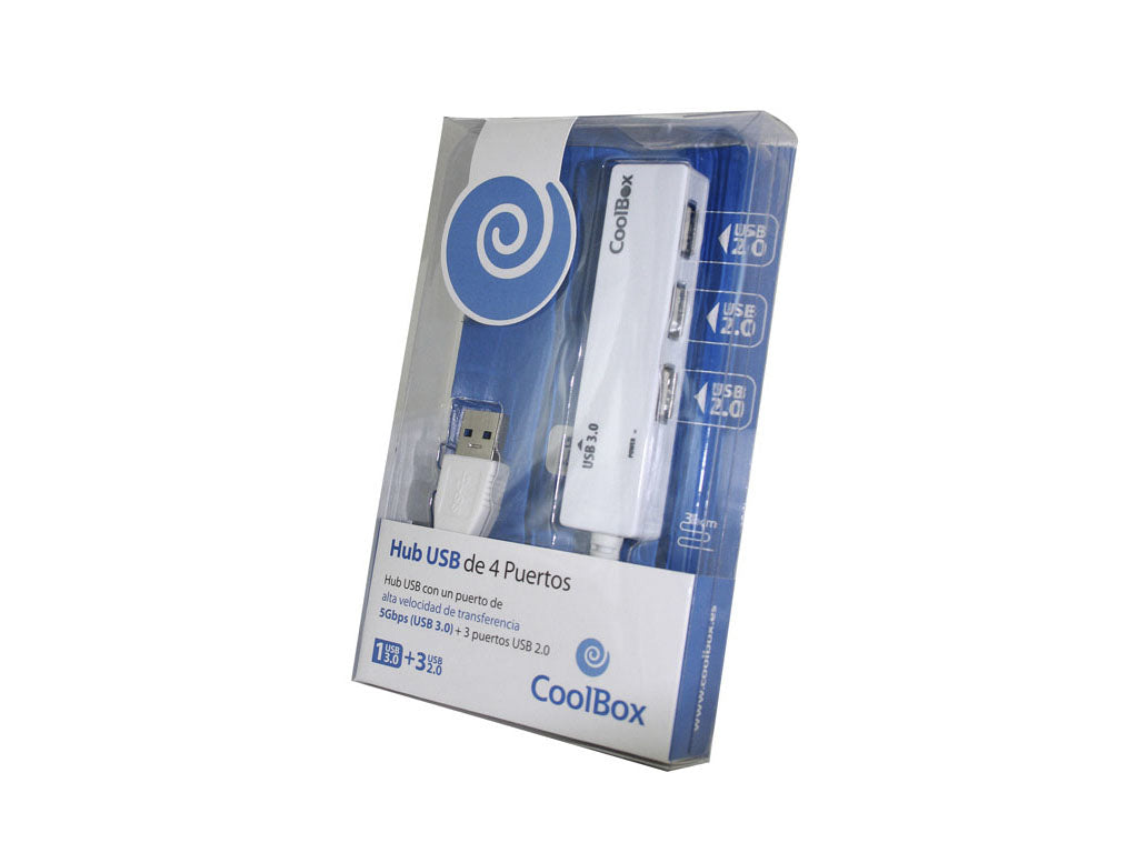 Hub coolbox 3 puertos usb 2.0 1 puerto usb 3.0