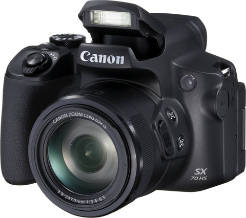 Camara digital canon powershot sx70 hs 20.3mp -  zo 65x -  3'' -  video 4k -  wifi -  negra -  litio