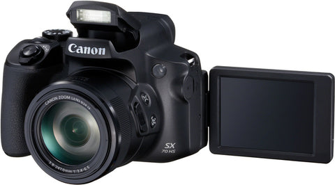 Camara digital canon powershot sx70 hs 20.3mp -  zo 65x -  3'' -  video 4k -  wifi -  negra -  litio