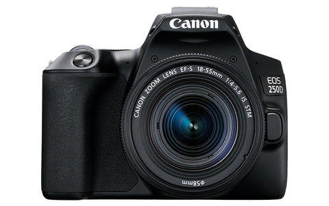 Camara digital canon reflex eos 250d+ef - s 18 - 55mm f - 4 - 5.6 is -   24.1mp -  digic 8 -  4k -  wifi -  bluetooth -  negro