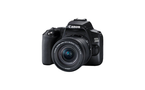 Camara digital canon reflex eos 250d+ef - s 18 - 55mm f - 4 - 5.6 is -   24.1mp -  digic 8 -  4k -  wifi -  bluetooth -  negro