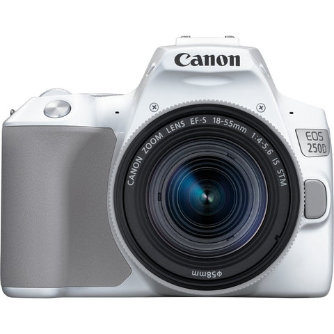 Camara digital canon reflex eos 250d wh+ef - s 18 - 55mm f - 4 - 5.6 is -  24.1mp -  digic 8 -  4k -  wifi -  bluetooth -  blanca