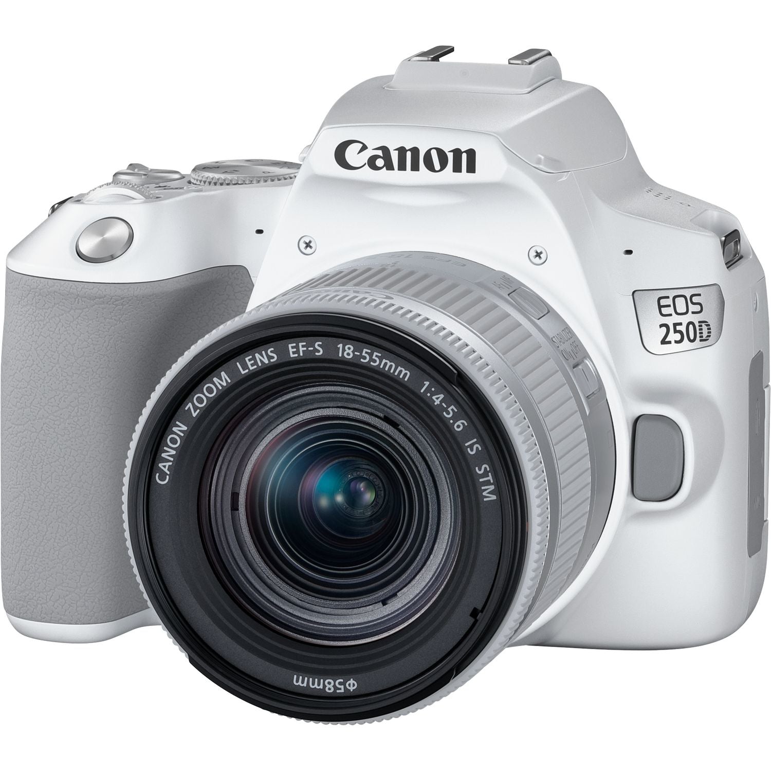 Camara digital canon reflex eos 250d wh+ef - s 18 - 55mm f - 4 - 5.6 is -  24.1mp -  digic 8 -  4k -  wifi -  bluetooth -  blanca