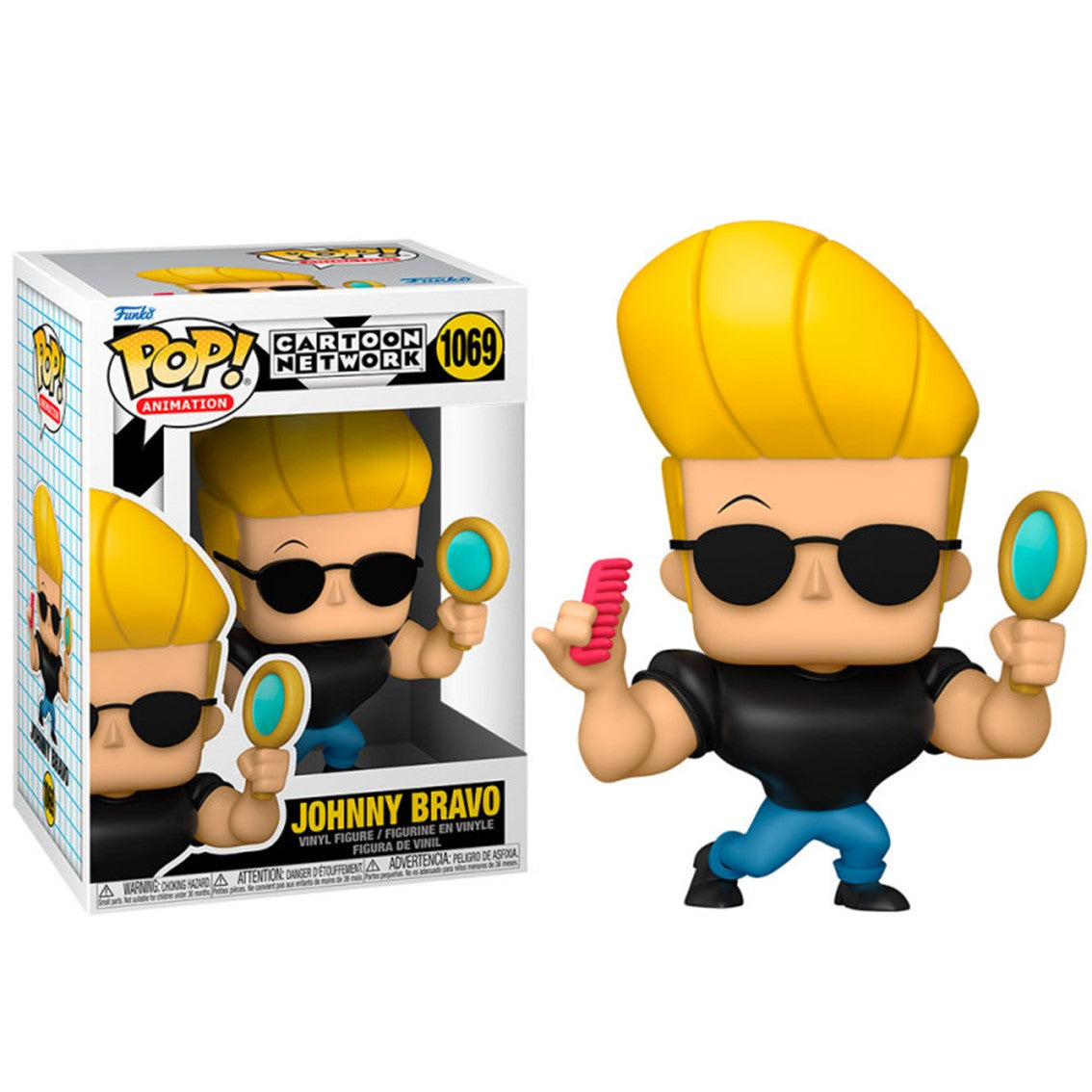 Funko pop animacion cartoon network johnny bravo johnny bravo con espejo y peine 57789