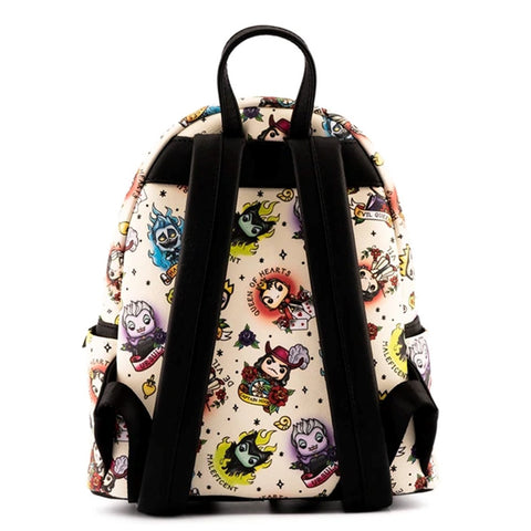 Mochila loungefly disney villanos tattoo aop mini backpack