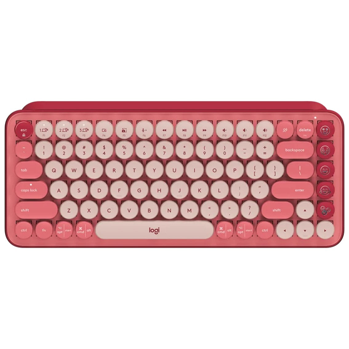 Teclado logitech pop keys heartbreaker rosa wireless inalambrico