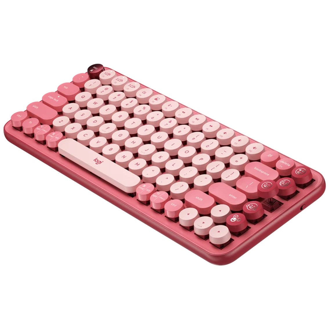 Teclado logitech pop keys heartbreaker rosa wireless inalambrico