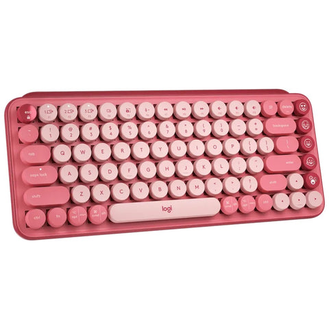 Teclado logitech pop keys heartbreaker rosa wireless inalambrico