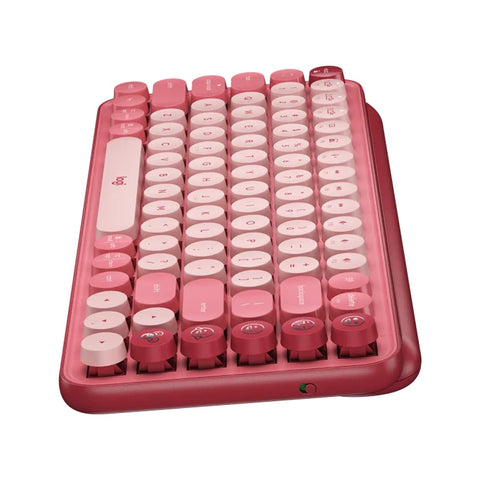 Teclado logitech pop keys heartbreaker rosa wireless inalambrico