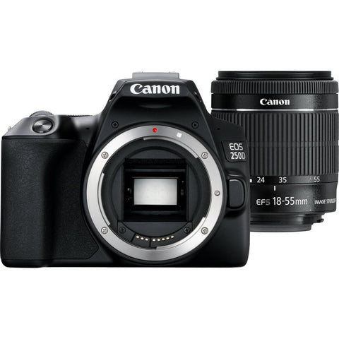Camara digital canon reflex eos 250d+ef - s 18 - 55mm dc -  24.1mp -  digic 8 -  4k -  wifi -  bluetooth -  negro