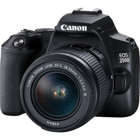 Camara digital canon reflex eos 250d+ef - s 18 - 55mm dc -  24.1mp -  digic 8 -  4k -  wifi -  bluetooth -  negro