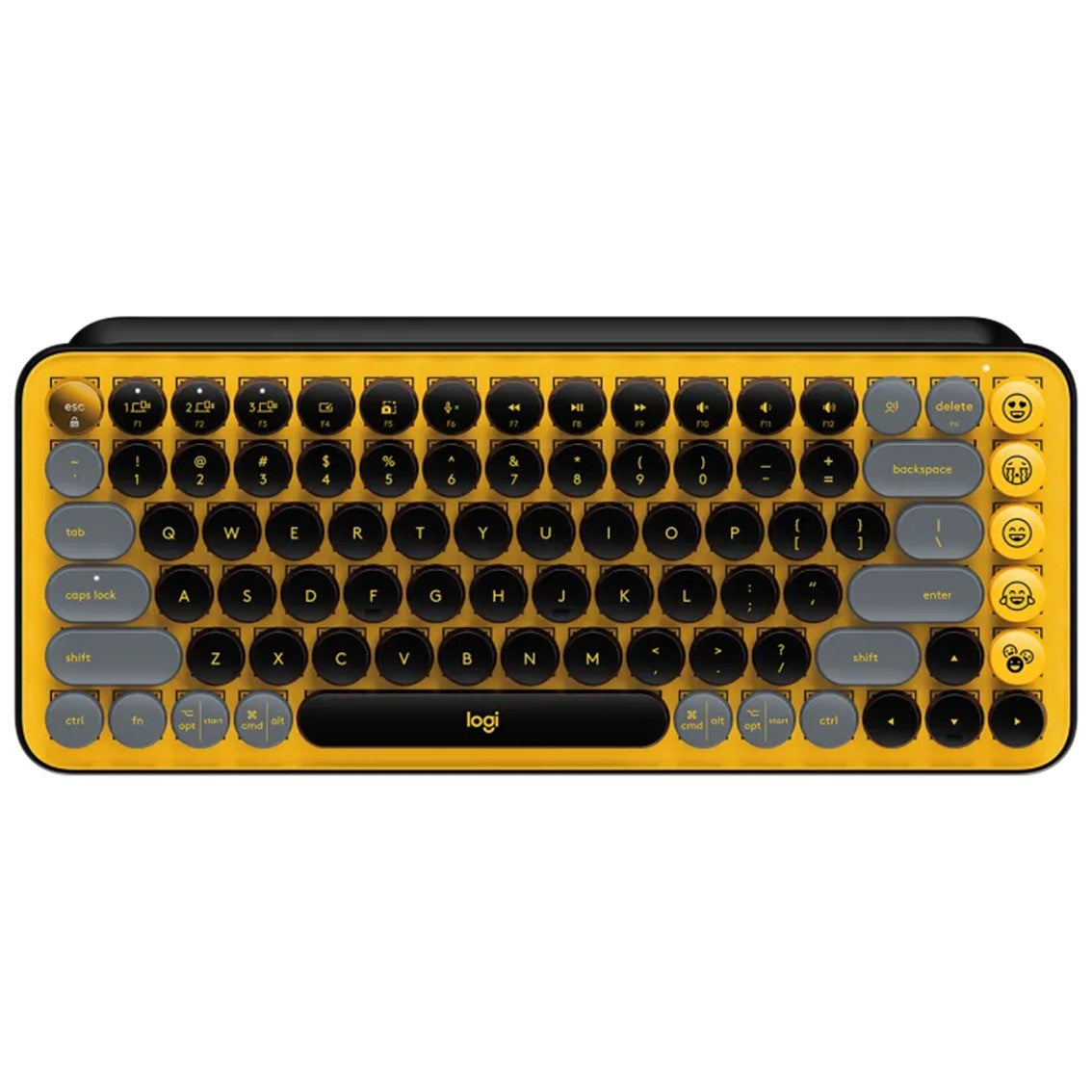 Teclado logitech pop keys blast yellow wireless inalambrico