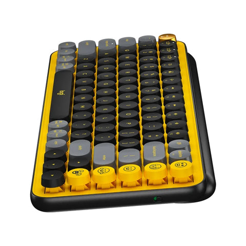 Teclado logitech pop keys blast yellow wireless inalambrico