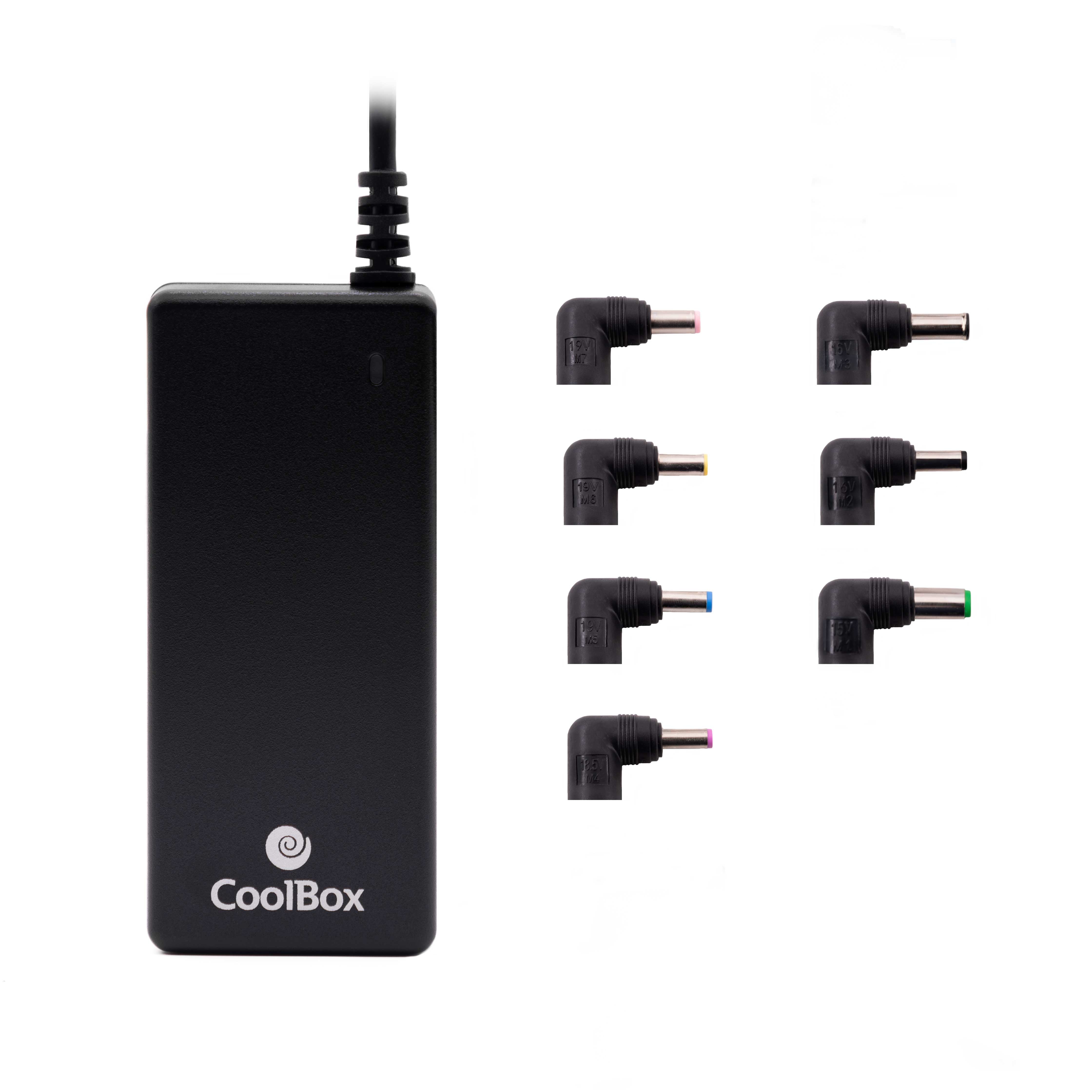 Adaptador cargador de corriente universal para portatiles coolbox 45w