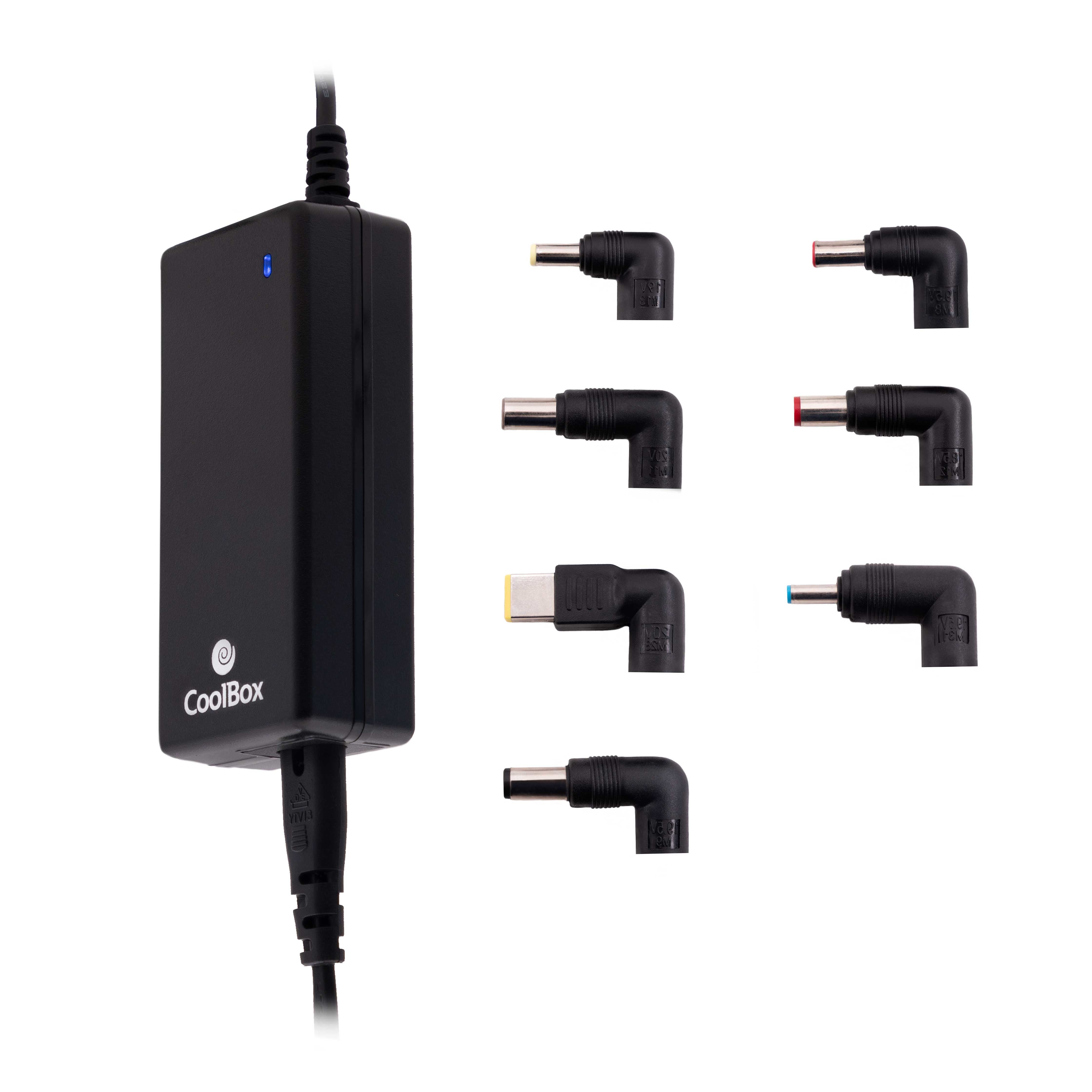 Adaptador cargador de corriente universal para portatiles coolbox 45w