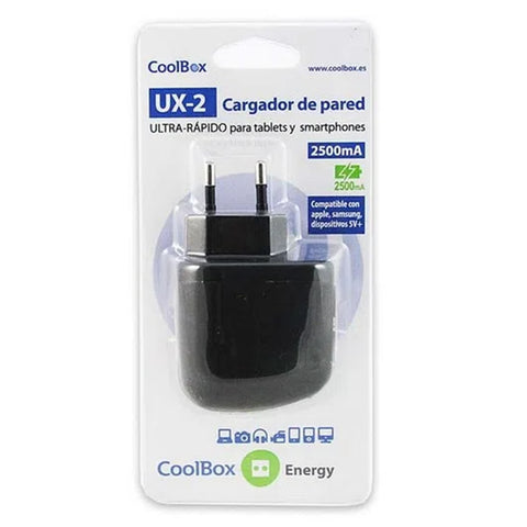 Cargador coolbox de pared 5v 2xusb