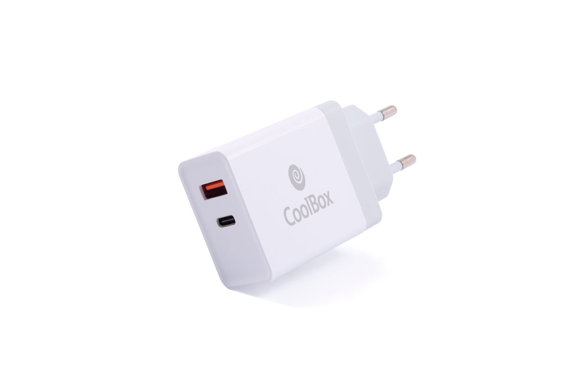 Cargador usb de pared coolbox 36w usb tipo a -  usb tipo c