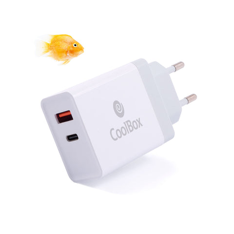 Cargador usb de pared coolbox 36w usb tipo a -  usb tipo c