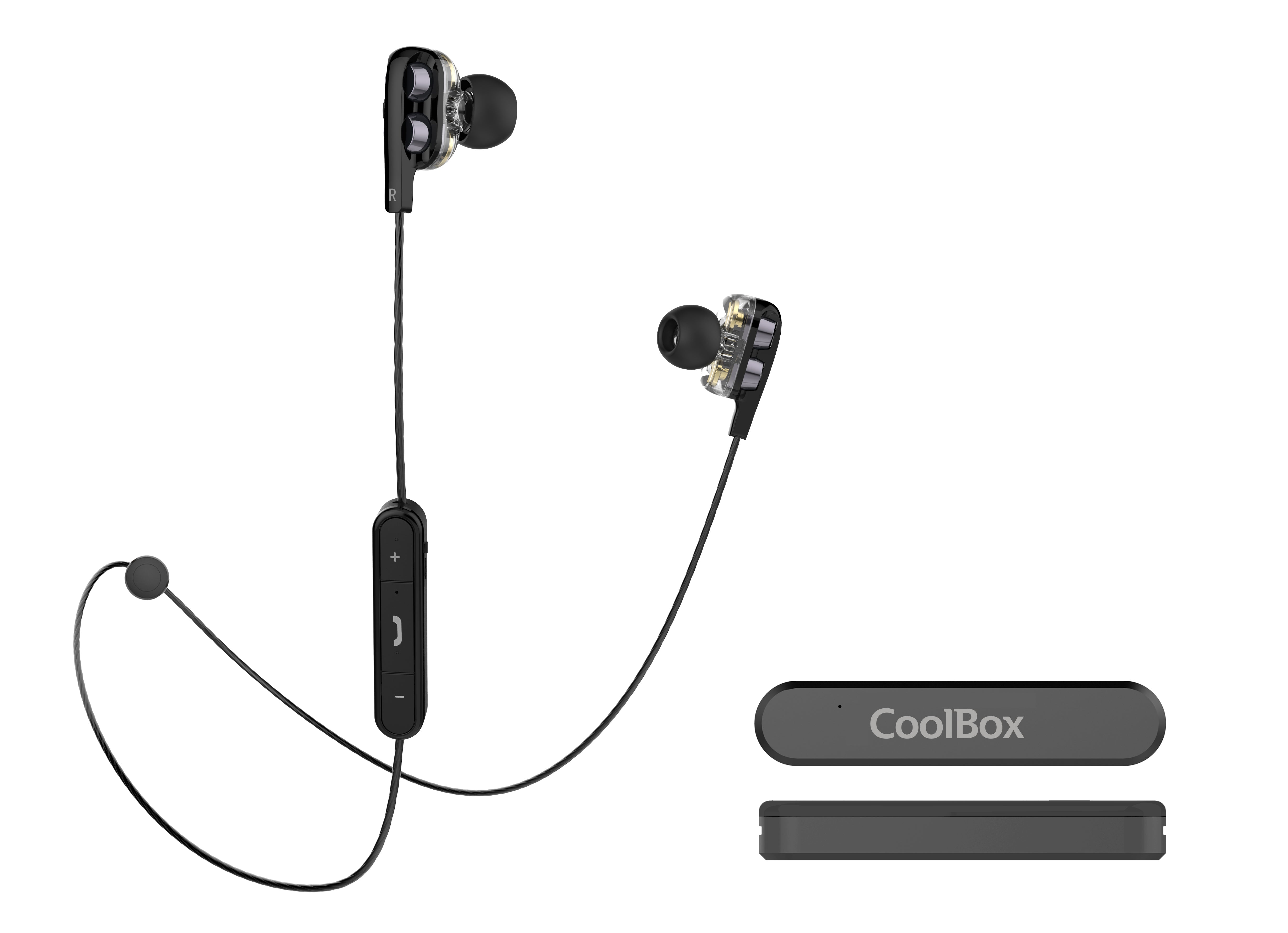 Auriculares coolbox dual driver cooltwin bluetooth