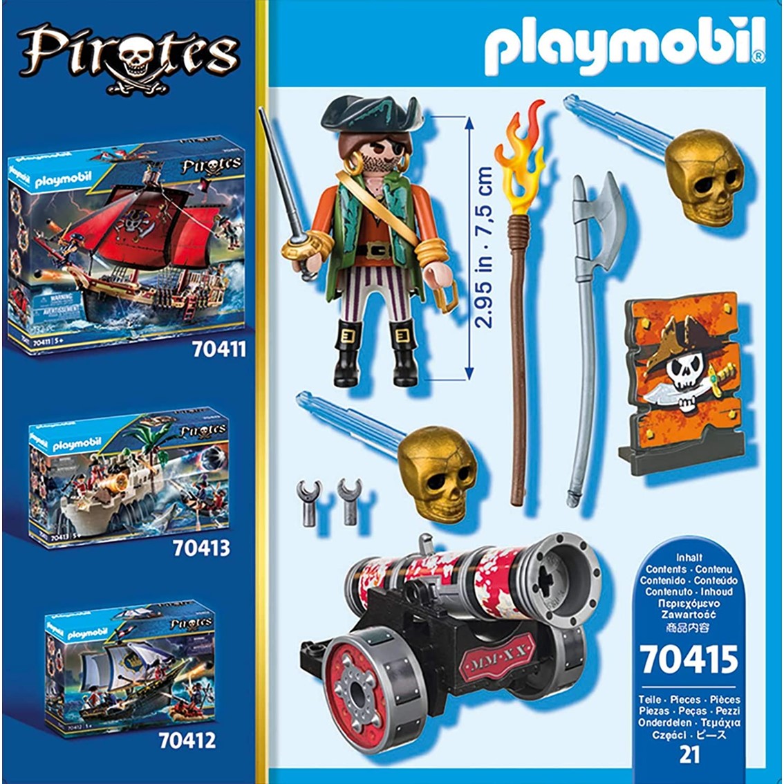 Playmobil pirates pirata con cañon