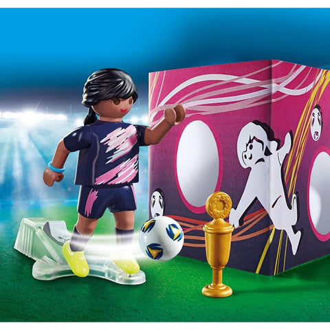 Playmobil special plus futbolista con muro de gol