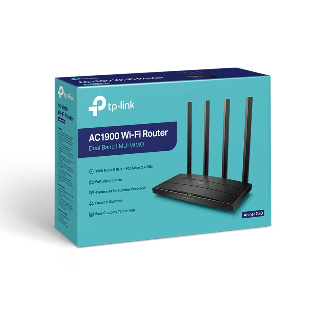 Router wifi tp link archer ac80 ac1900 dual band mu - mimo 1900mbps