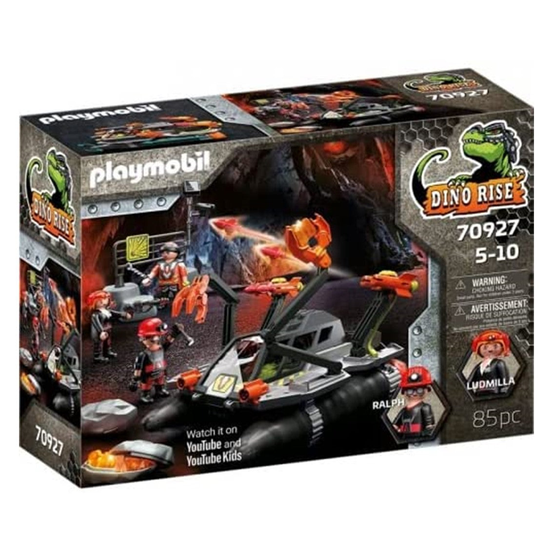 Playmobil dino rise comet corp. taladro de demolicion