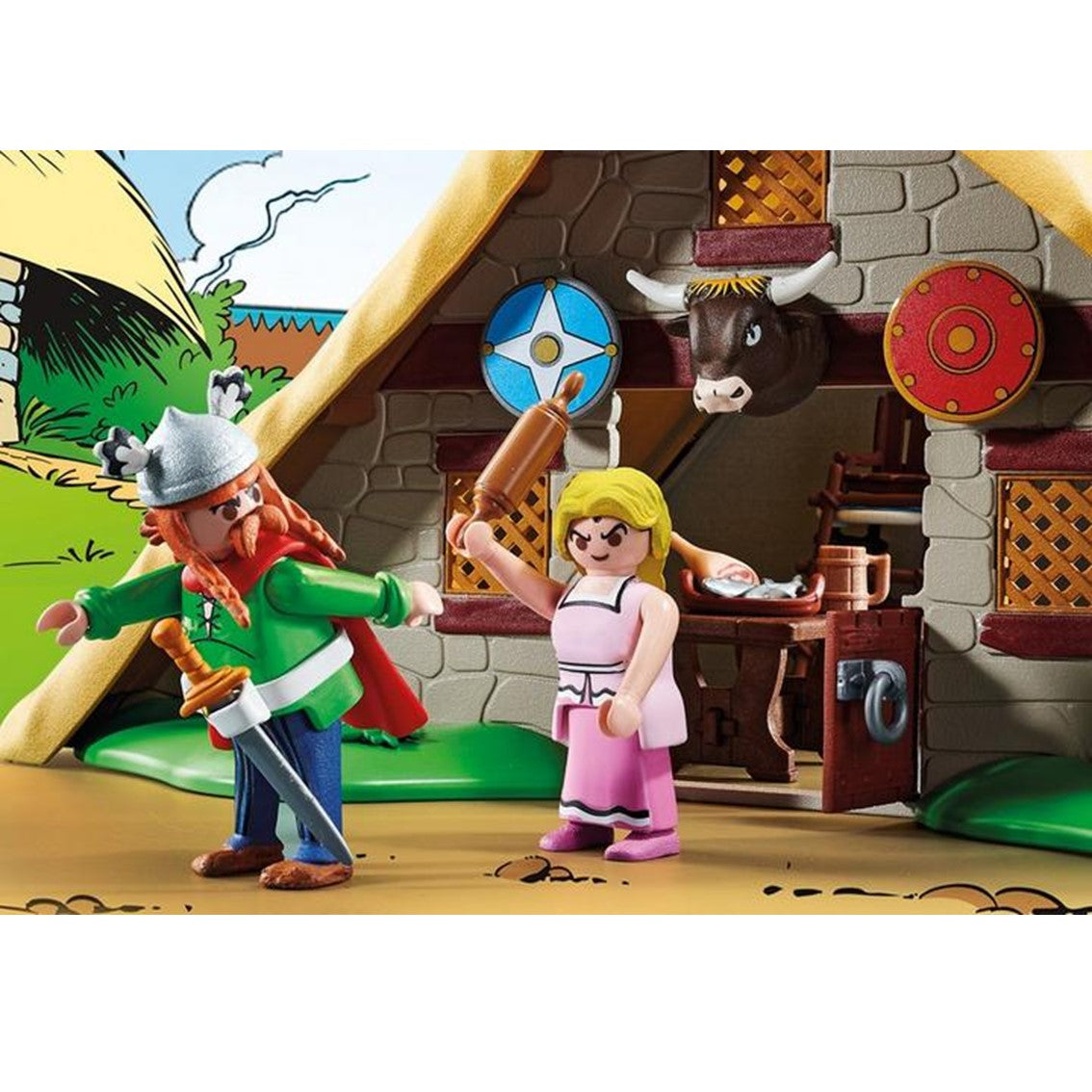 Playmobil asterix : cabaña de abraracurcix