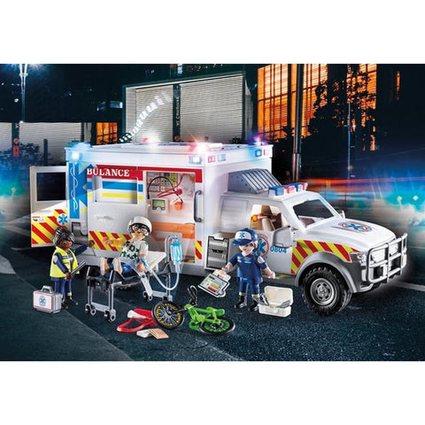 Playmobil vehiculo de rescate: us ambulance