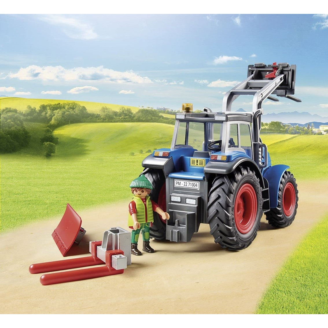 Playmobil gran tractor con accesorios