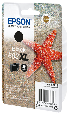 Cartucho tinta epson c13t03a14010 singlepack negro 603xl estrella de mar