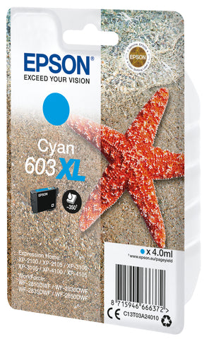 Cartucho tinta epson c13t03a24010 singlepack cian 603xl estrella de mar