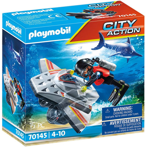 Playmobil maritimo : scooter de buceo en operaciones de rescate