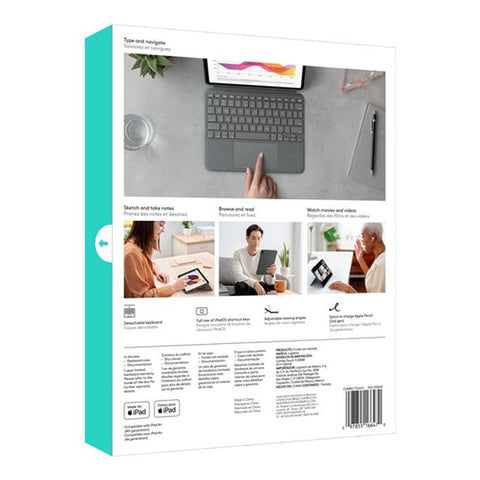 Funda logitech combo touch para con teclado para ipad air 10.9pulgadas 4ª generacion