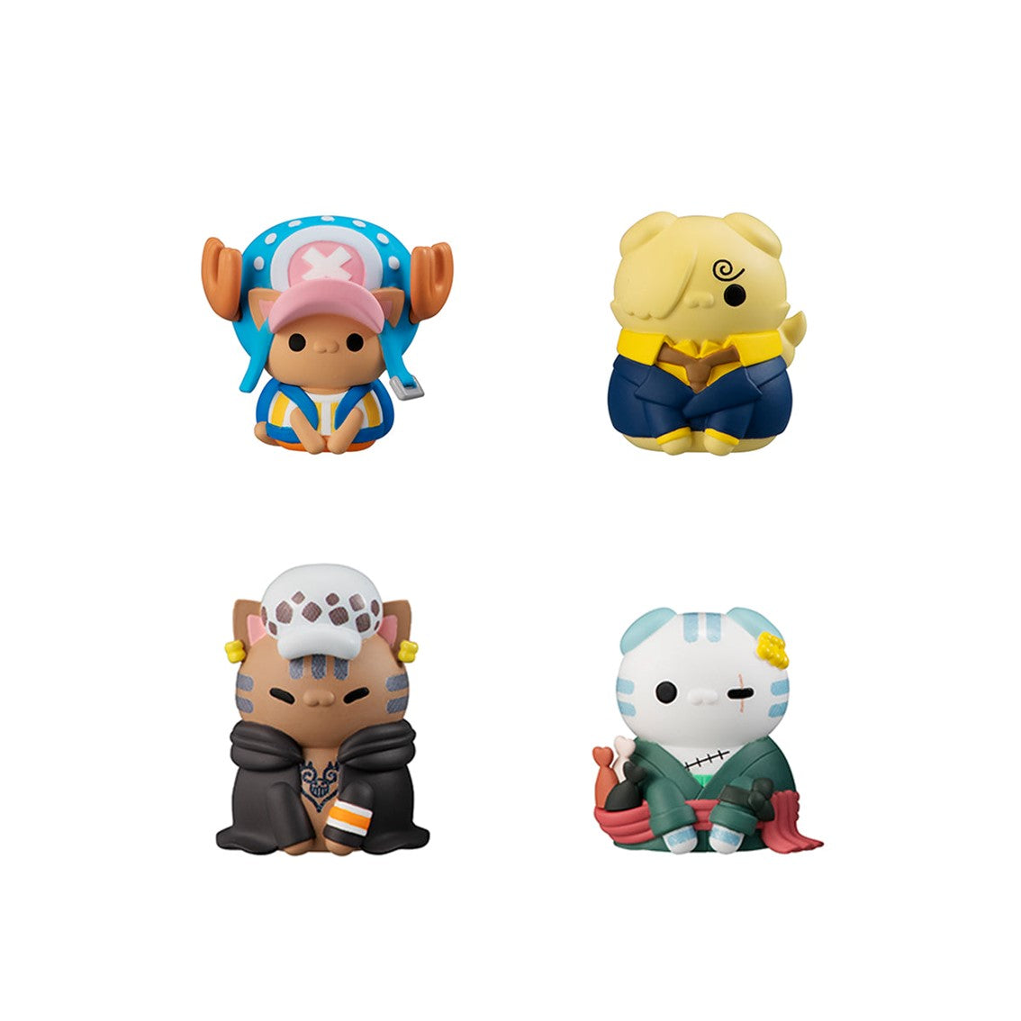 Set figuras megahouse nyanpiecenyan! vol.1 -  im gonna be king of paw - rates !! set one piece