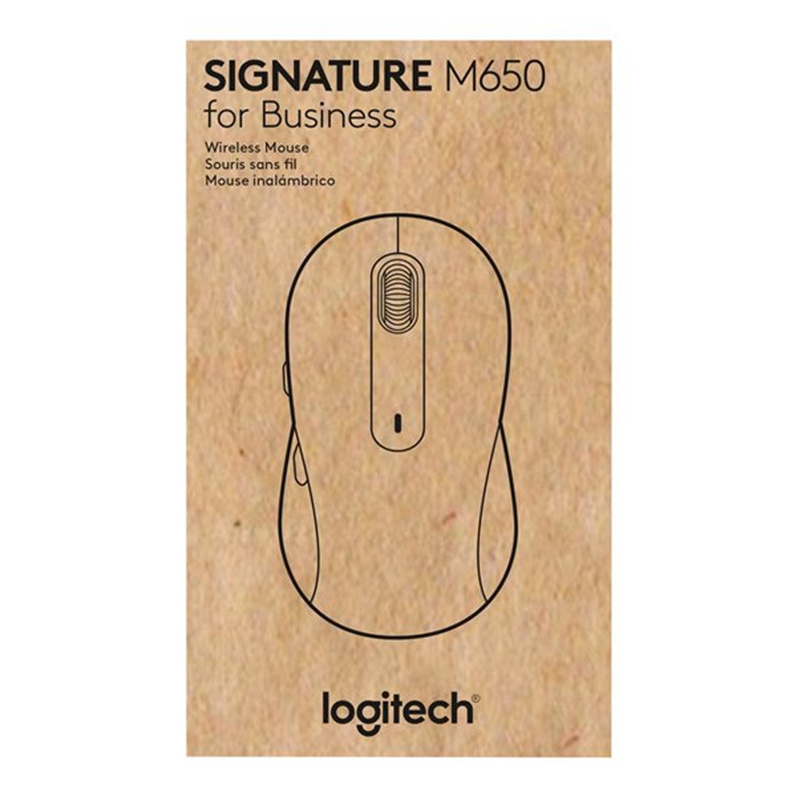 Mouse raton logitech m650 for business mediano wireless inalambrico blanco crudo