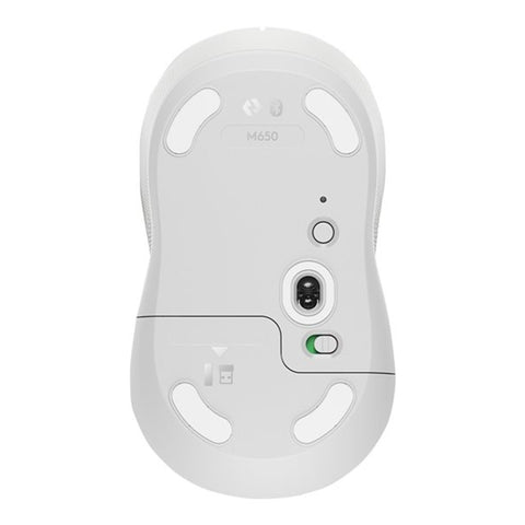 Mouse raton logitech m650 for business mediano wireless inalambrico blanco crudo