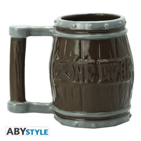 Taza 3d abysse one piece barril jolly roger logo