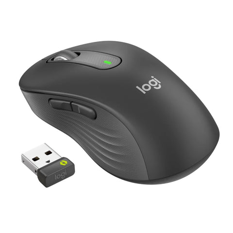 Mouse raton logitech m650 for business grande wireless inalambrico grafito