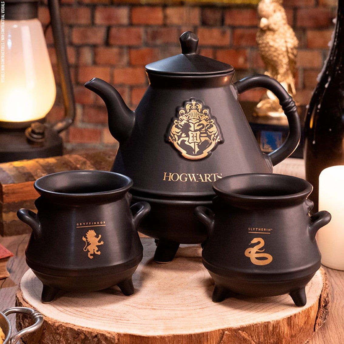 Set tetera y tazas harry potter  calderos de hogwarts