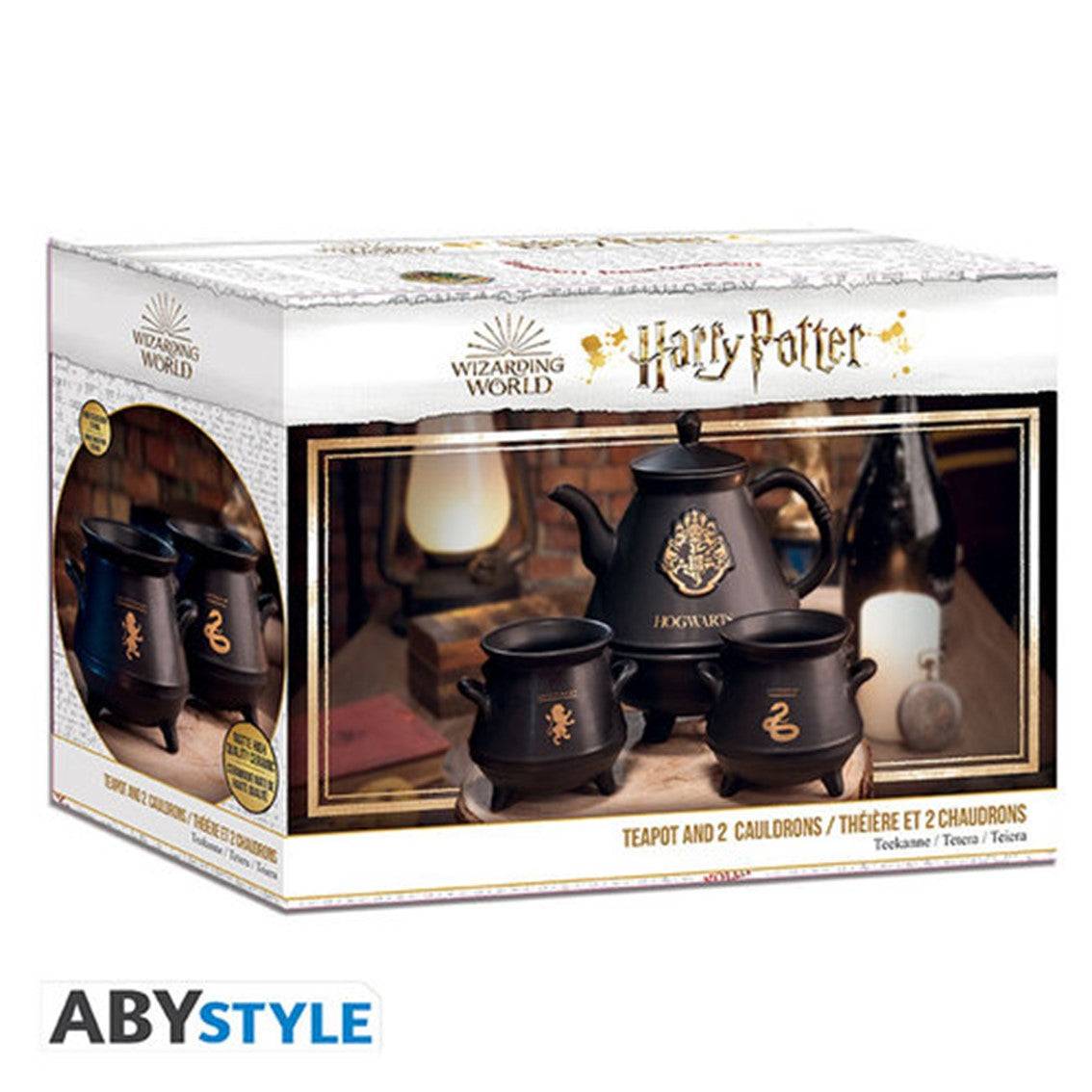 Set tetera y tazas harry potter  calderos de hogwarts