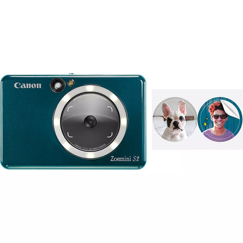 Camara impresora instantanea canon zoemini s2 azul turquesa -  8mp -  bluetooth -  capacidad 10 hojas